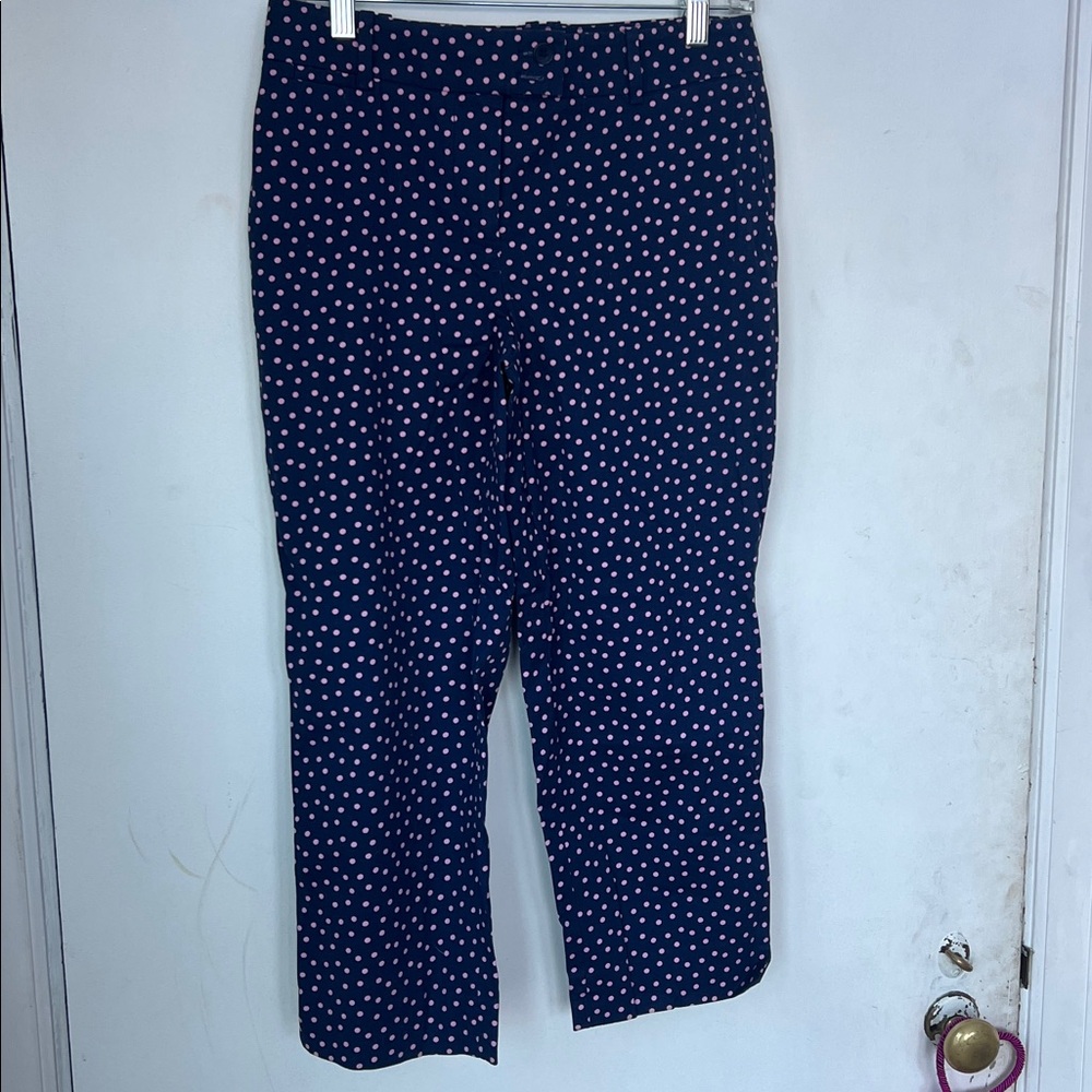 Blue Dress Pants , Pink Polka Dots